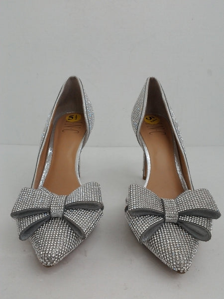 INC International Concepts Women's Karee Silver Heels Size 5.5 M