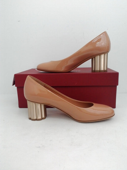 Salvatore ferragamo clearance flower heel pumps