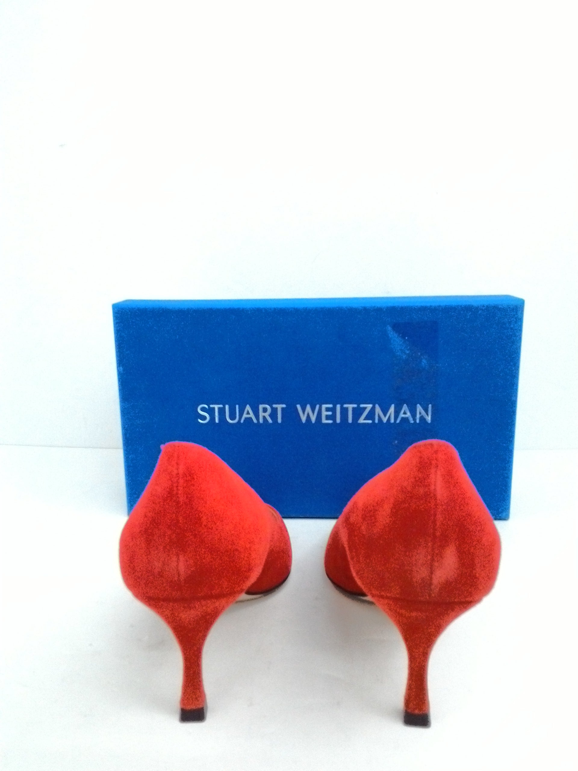 Stuart Weitzman Women's Red Suede Heels Size 7 M Prime Shoes and More