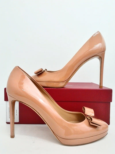 Salvatore Ferragamo Women's Tan Patent Heels Size 11 B